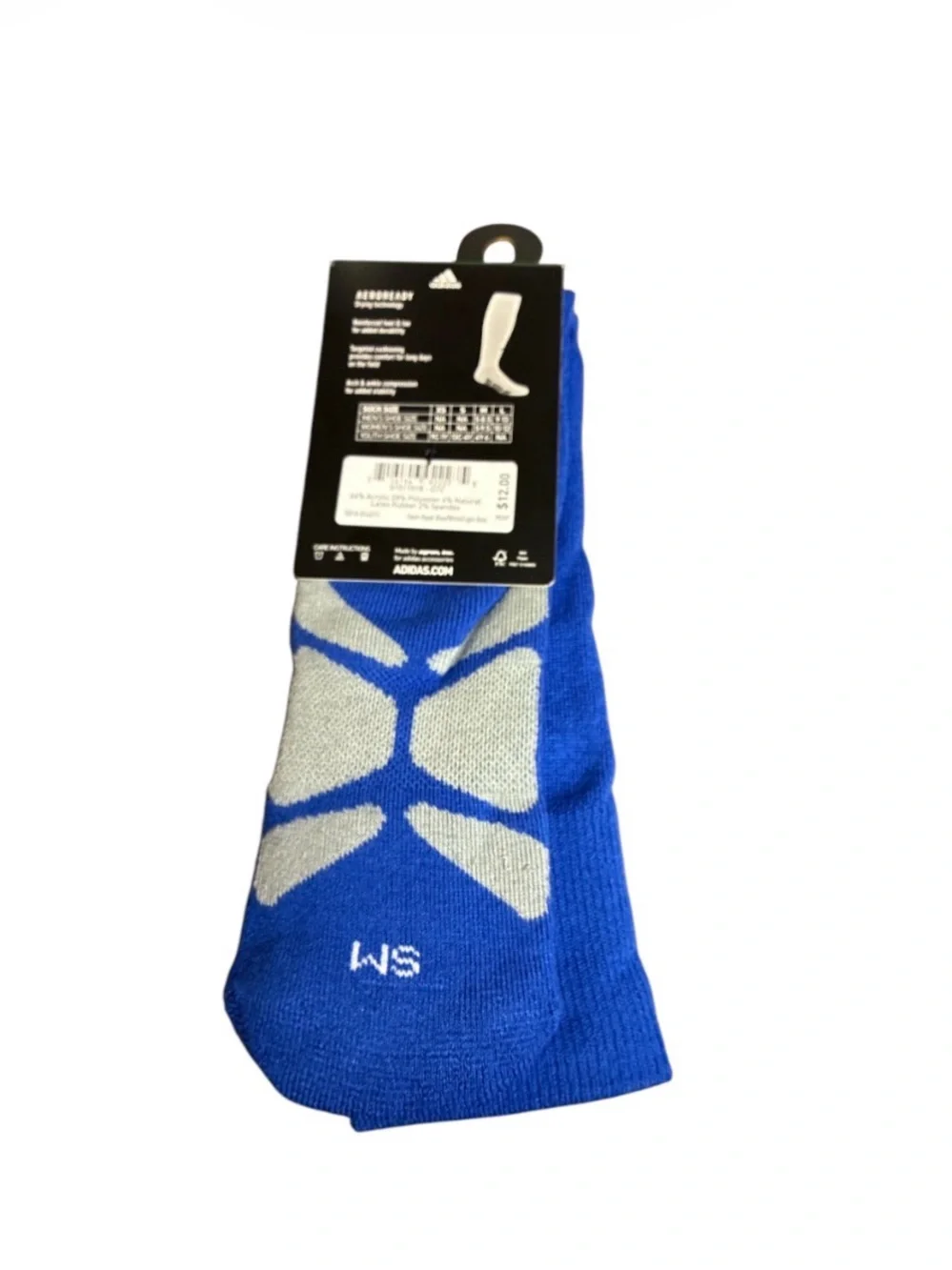 adidas Men’s Blue Baseball Over-The-Calf Socks size Small new